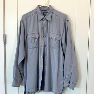 Tommy Bahama Long Sleeve Shirt, XL, Light Blue